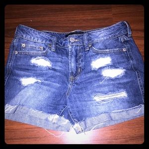 ripped jean shorts